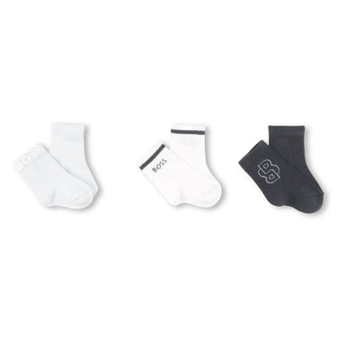 BOSS Calcetines para bebe set de 3 pares azul, blanco y gris